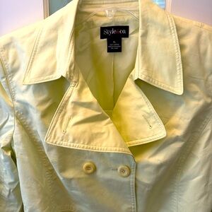 XL Style & Co. light lime green double breasted jacket